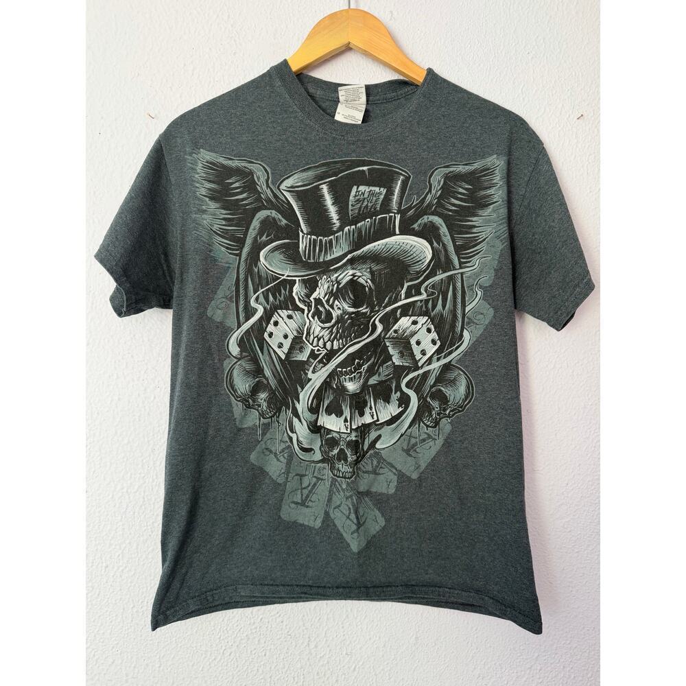“In This Style” Skull Dice And Top Hat Gildan Mens M Graphic T Shirt